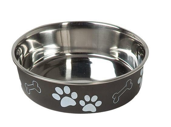 Misa Karlie z nehrdzavejúcej ocele s motívom labiek, čierna - 1,5 l, Ø 21 cm