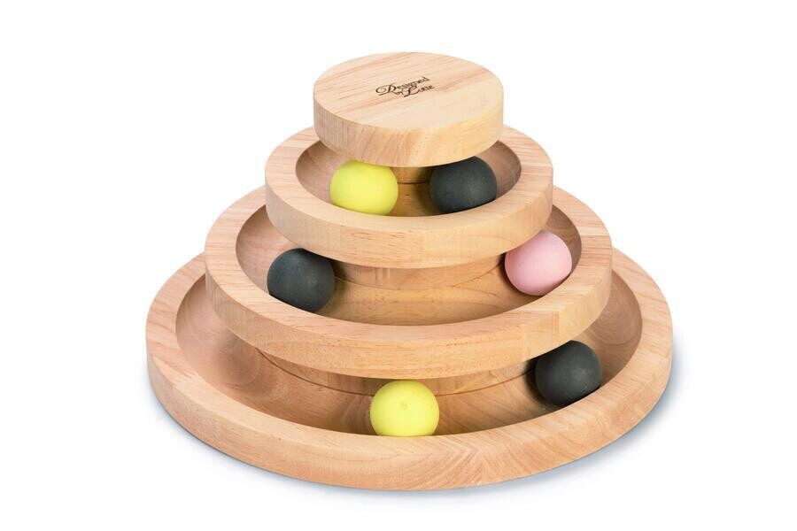 Designed by Lotte drevená hracia veža pre mačky Mia - 1 ks