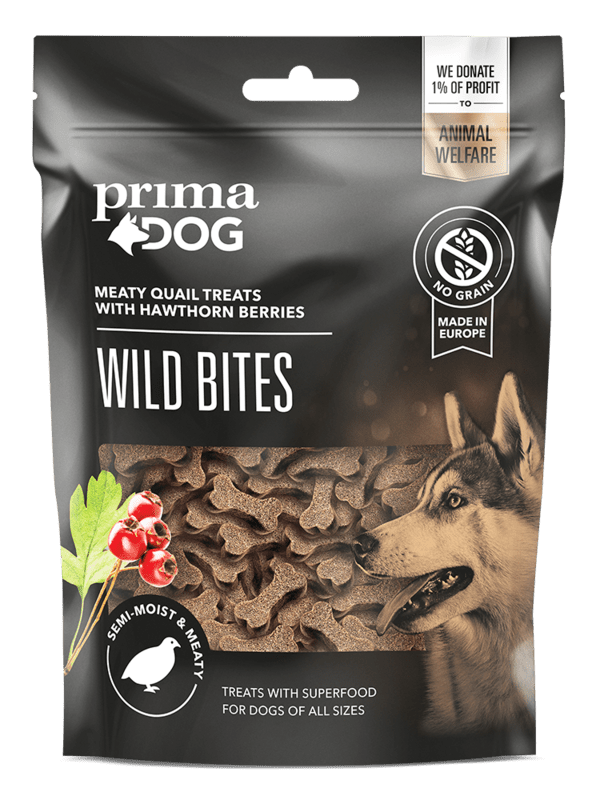 PrimaDog Wild Bites Soft Snack - prepelica a hloh (150 g)