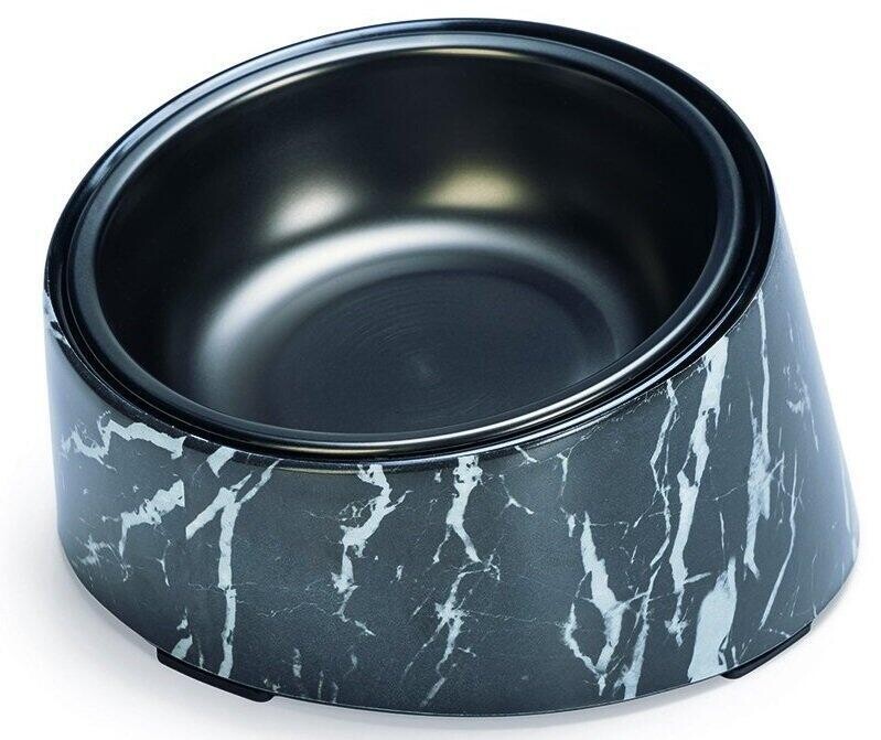 Designed by Lotte melamínová miska pre mačky Vita, čierna - 2 x 160 ml, Ø 13,5 cm