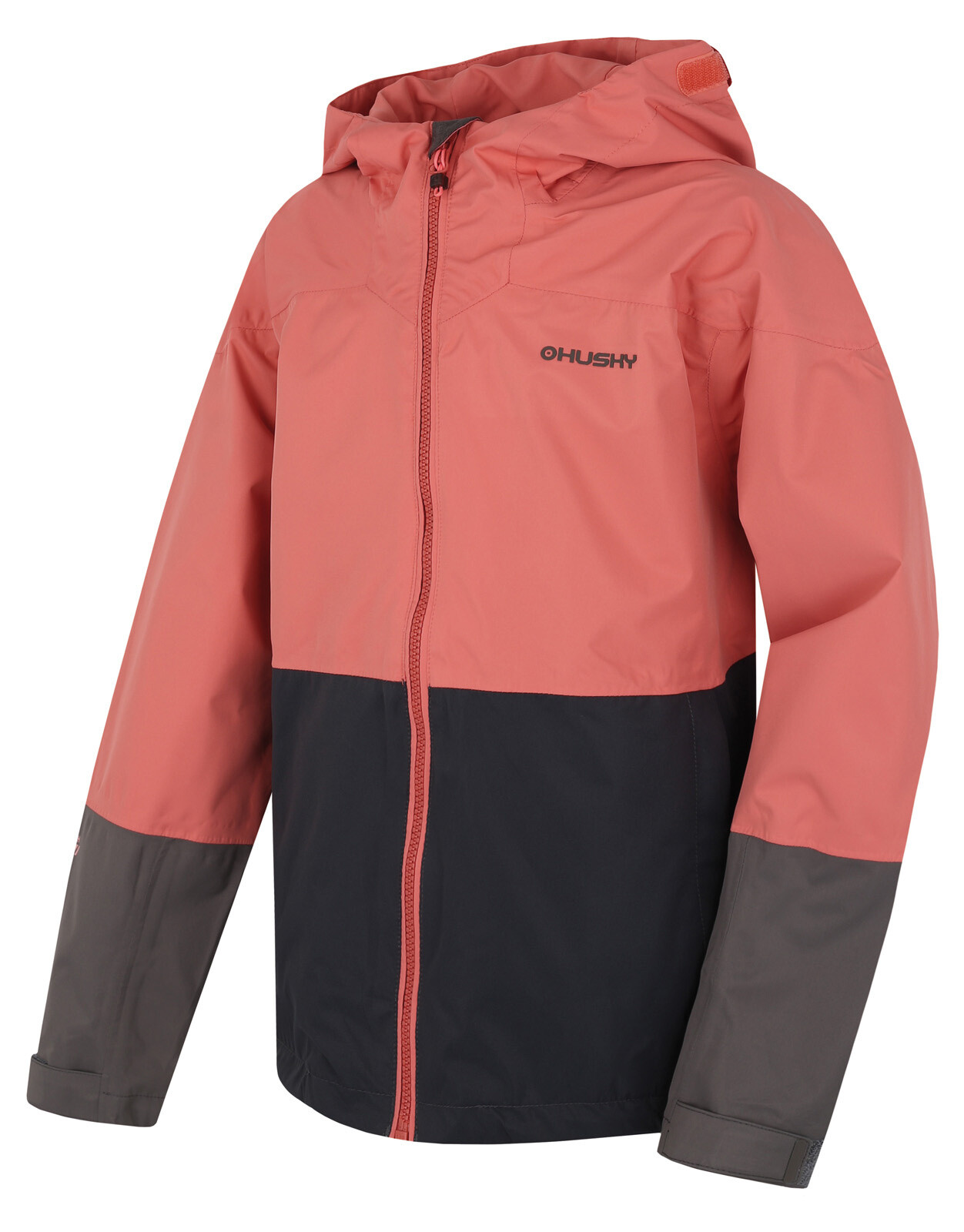 Husky Detská hardshell bunda Nicker K ružová/tm. šedá Veľkosť: 134
