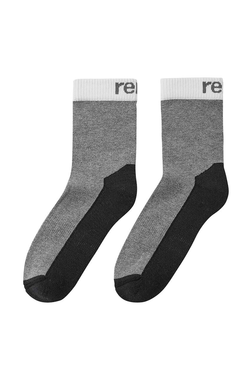 Detské ponožky s prímesou vlny Reima Villalla šedá farba, 5300051C