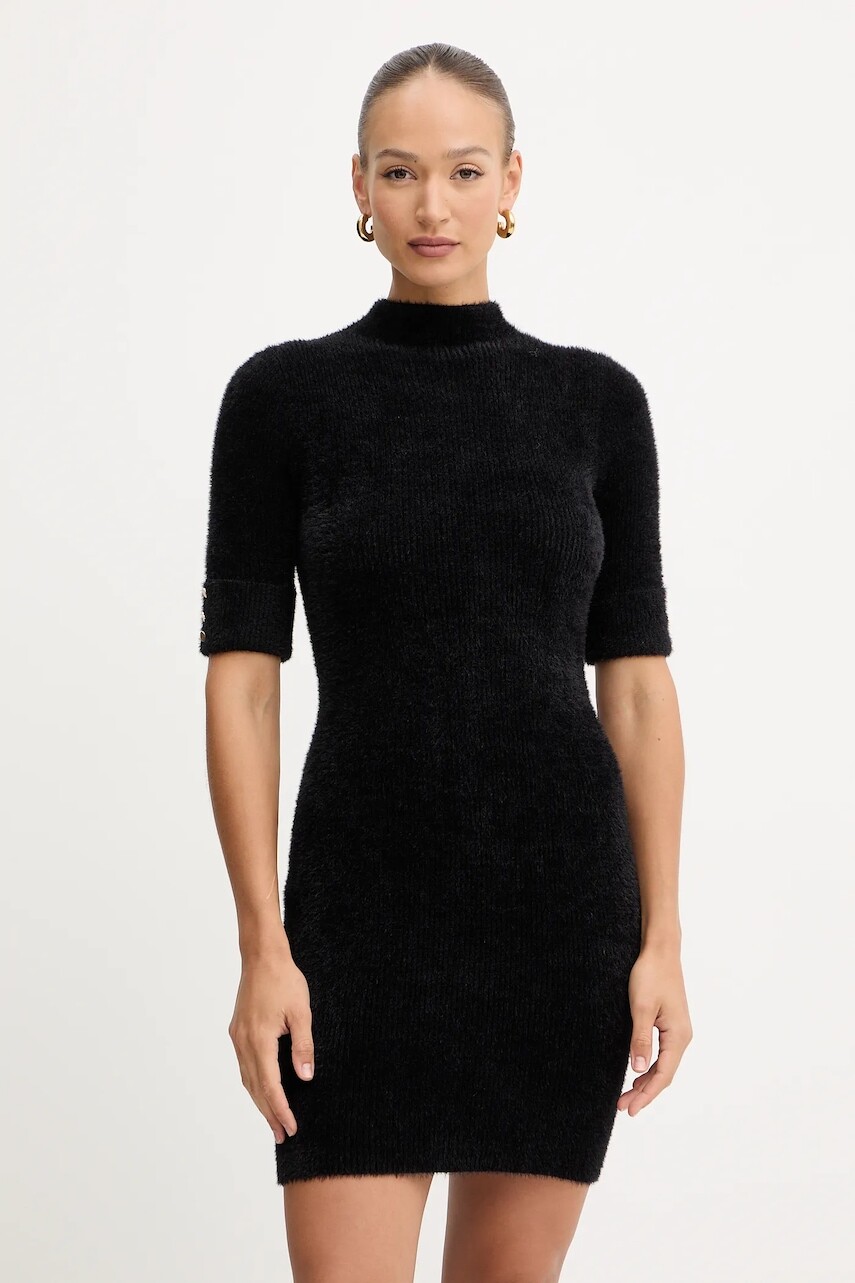 Šaty Morgan RMORIK hnedá farba, mini, priliehavé, RMORIK