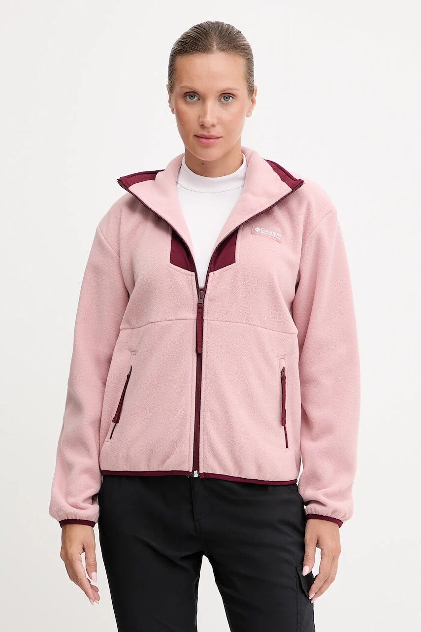 Športová mikina Columbia Sequoia Grove tyrkysová farba, vzorovaná, 2085313