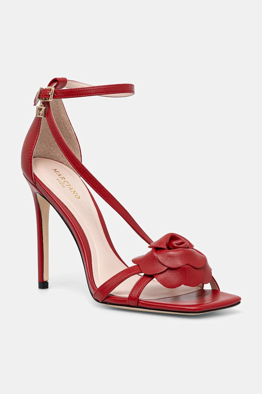 Kožené sandále Marciano by Guess červená farba, 5YGZ34 7368A