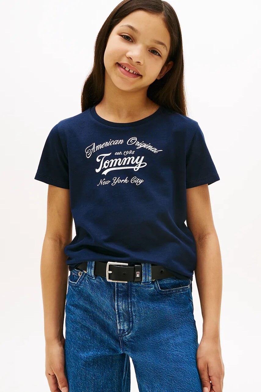Tričko Tommy Hilfiger tmavomodrá farba, KG0KG08636