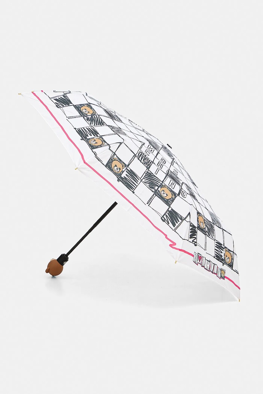 Dáždnik Moschino biela farba, 8620
