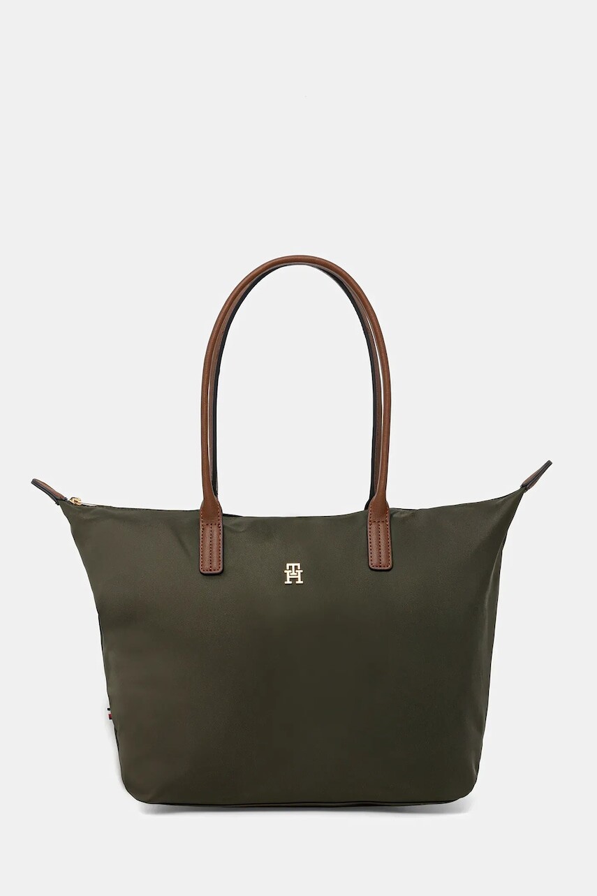 Kabelka Tommy Hilfiger zelená farba, AW0AW17711