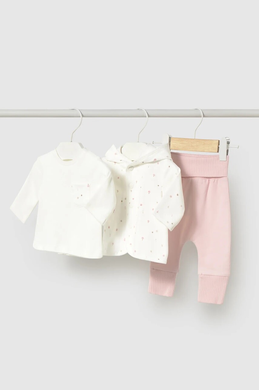 Sada pre bábätká Mayoral Newborn 3-pak ružová farba, 2631