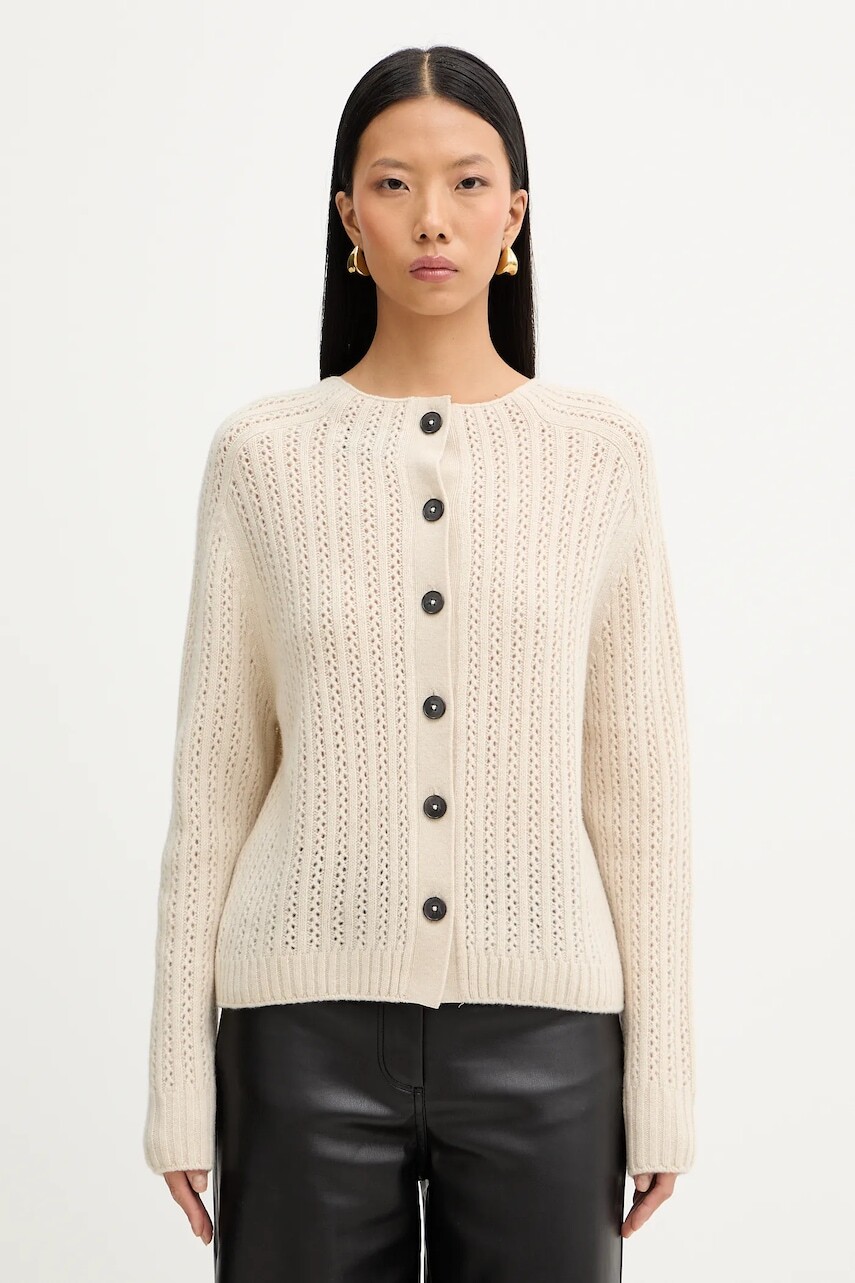 Vlnený sveter Marc O'Polo béžová farba, 508605460209