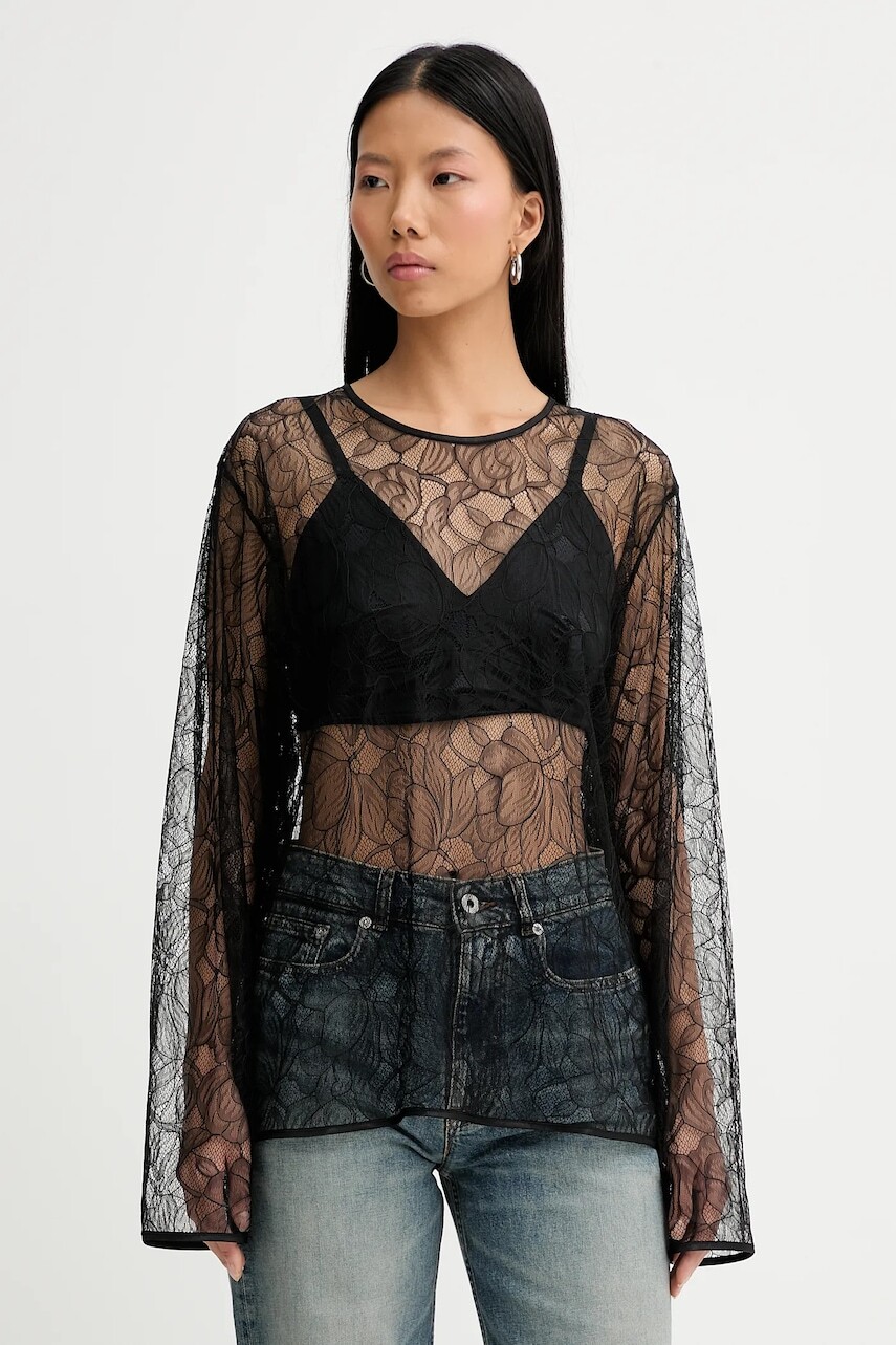 Blúzka Samsoe Samsoe Sasayla dámske, čierna farba, jednofarebná, F24400029