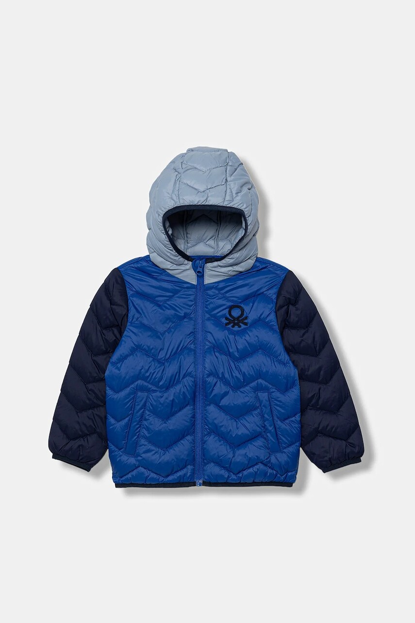 Detská bunda United Colors of Benetton modrá farba, 2TWDGN02V