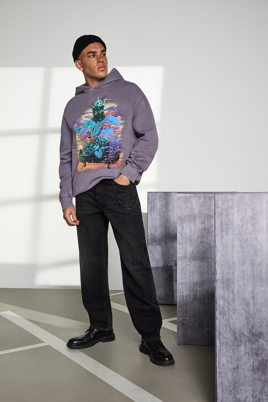Bavlnená mikina Medicine fialová farba, s kapucňou