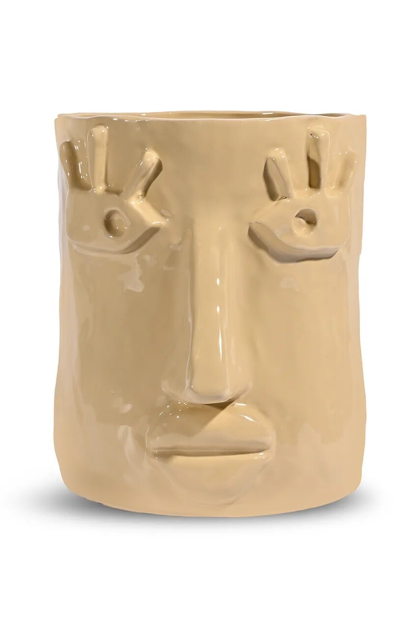 Kvetináč Byon x Emma Widell, Facy 22 cm L béžová farba