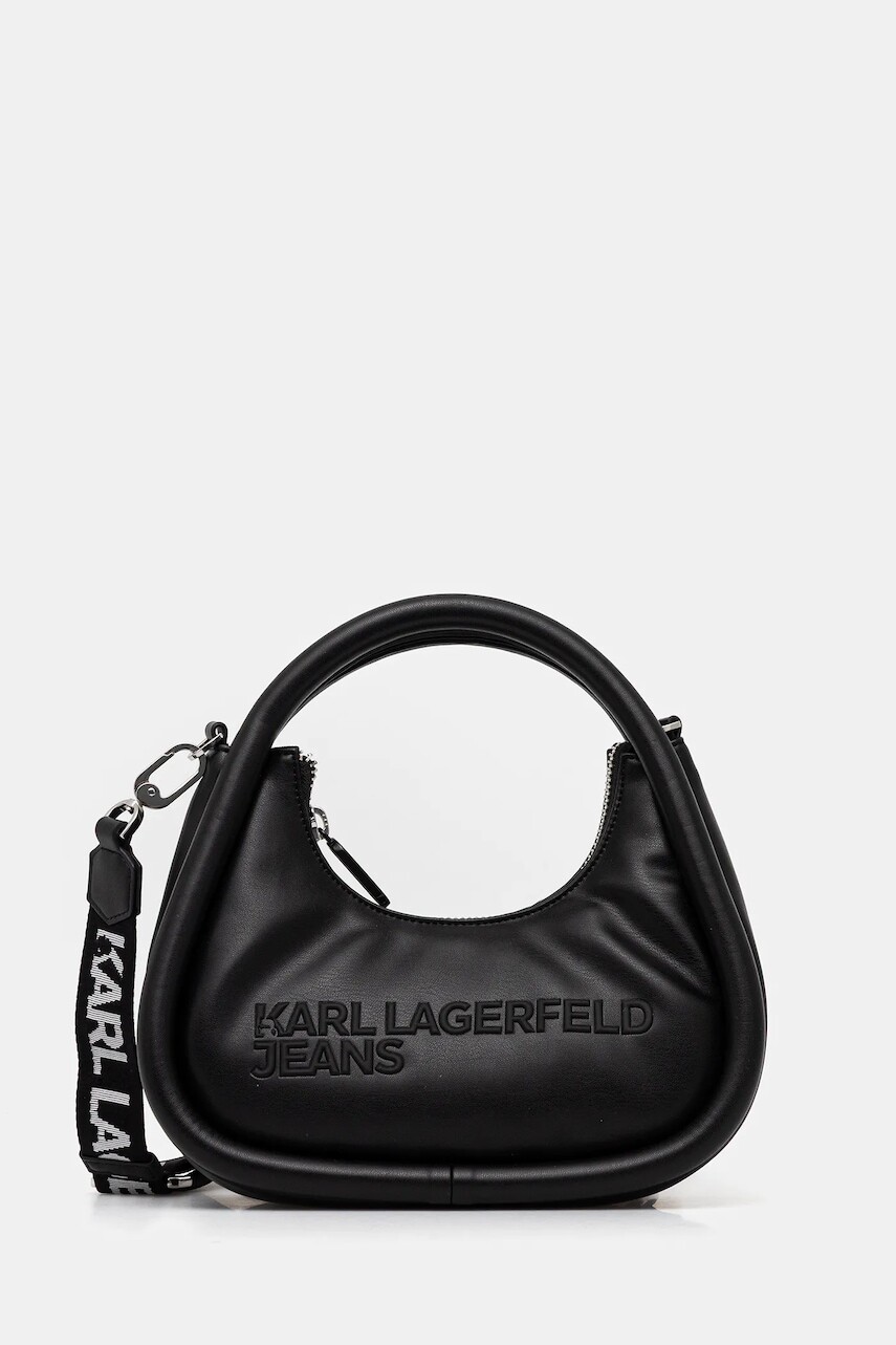 Kabelka Karl Lagerfeld Jeans čierna farba, A4W30152