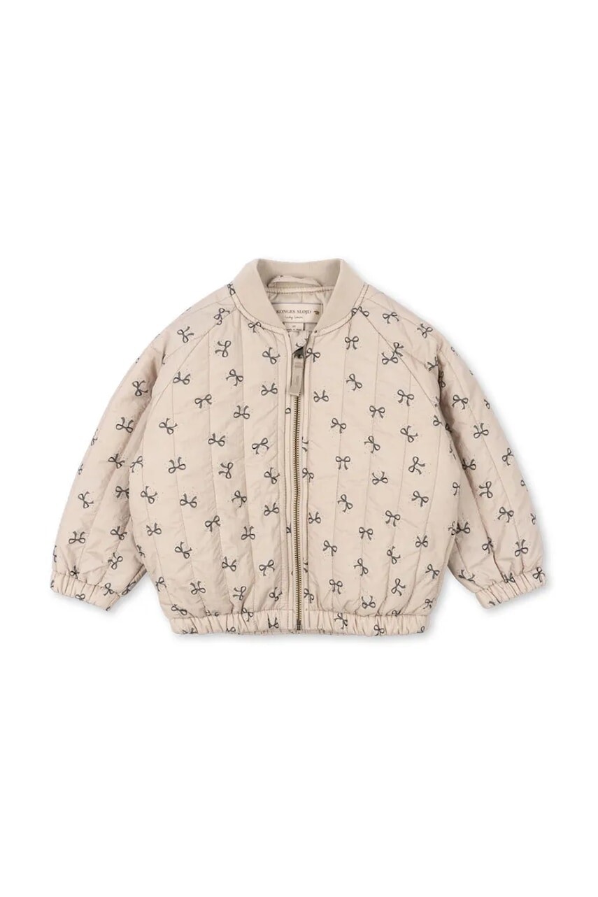 Detská bunda Konges Sløjd JUNO PRINTED BOMBER JACKET zelená farba, KS104078