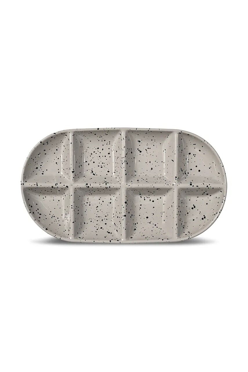 Servírovací tanier Sagaform Ditte 20 cm šedá farba