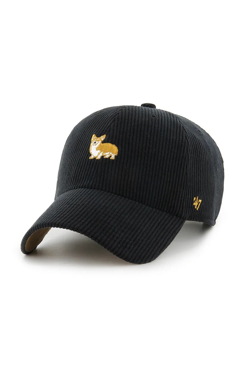 Šiltovka 47 brand Dog Cord Base Runner čierna farba, XXD-THCBR13EWS-BK