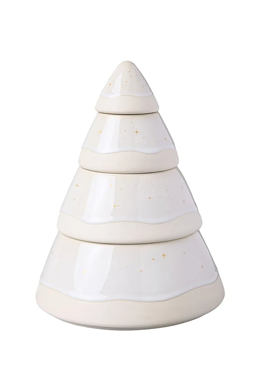 Skladovací box Villeroy & Boch Winter Glow 17,9 x 22,4 cm béžová farba