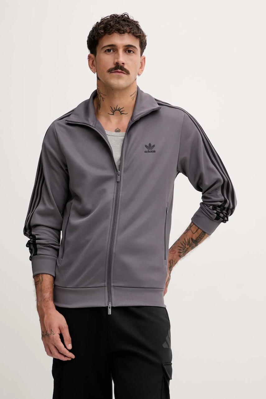 Mikina adidas Originals Classic Tt hnedá farba, s nášivkou, JY1281