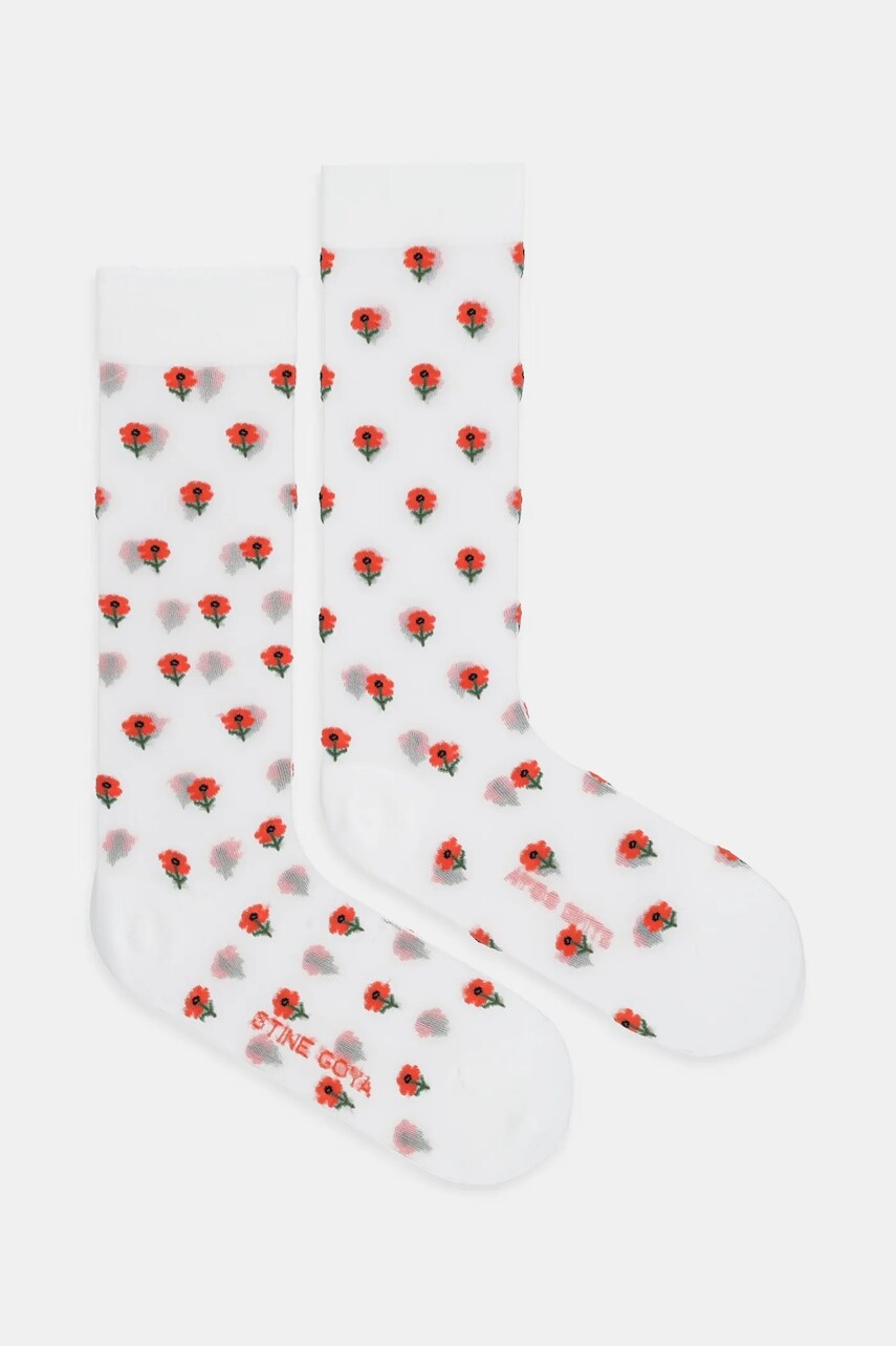 Ponožky Stine Goya biela farba, SG-PF25-A014-2289