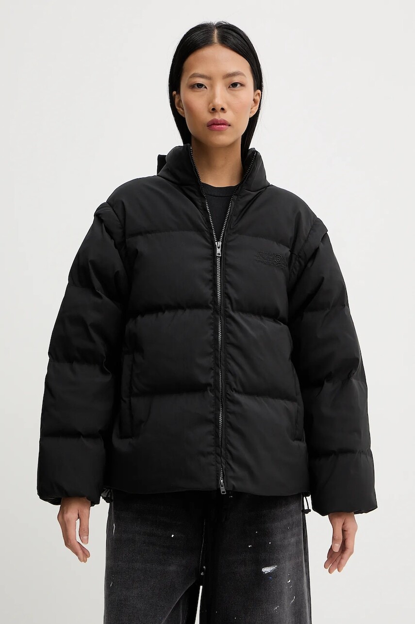 Páperová bunda MM6 Maison Margiela čierna farba, zimná, S62AN0159.M35609.900