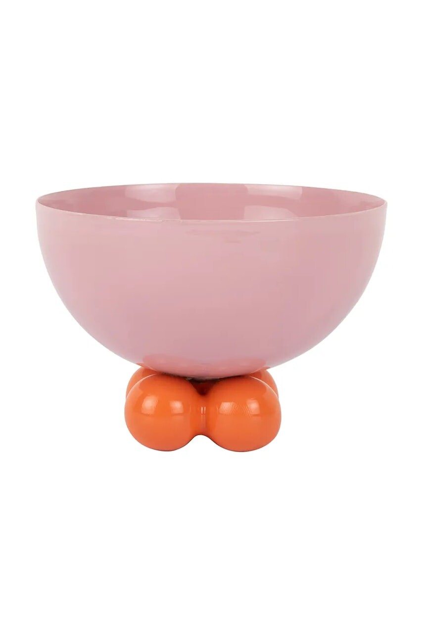 Dekoračná miska Present Time Double Funky S/9,5 x 11,5 cm ružová farba