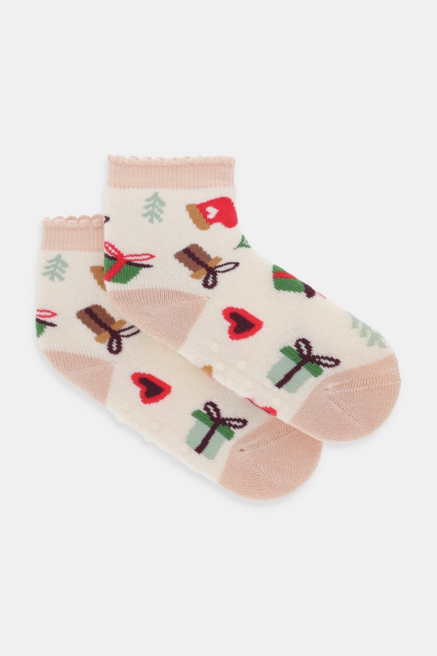 Detské ponožky United Colors of Benetton béžová farba, 6AO30703T