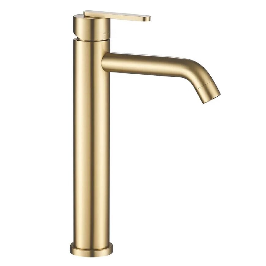 Umývadlová batéria vysoká Rea Ontario brúsené zlato