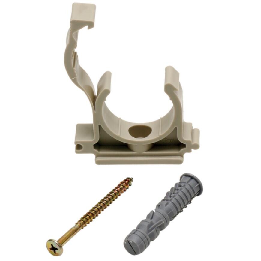 Príchytka jednoduchá na rúry s klapkou a hmoždinkou 16 mm (2 ks)