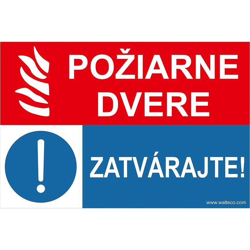 Požiarne dvere, zatvárajte