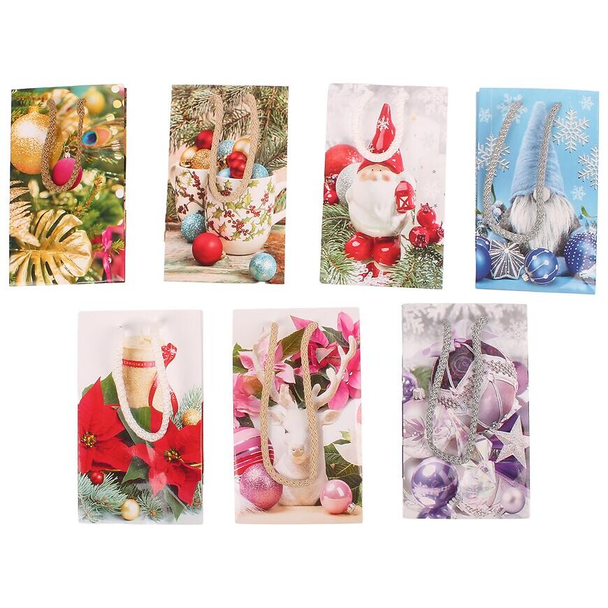 Darčeková taška laminovaná 14,5x10x6 cm mix ln10