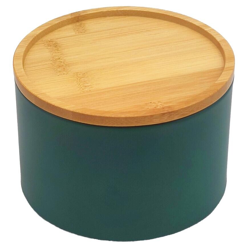 Kontajner s bambusovým vekom FTC700-A dark green ø13x9 cm