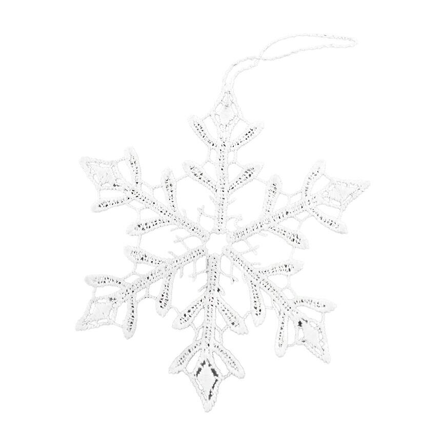 Snehová vločka z čipky na zavesenie 11 cm 44580