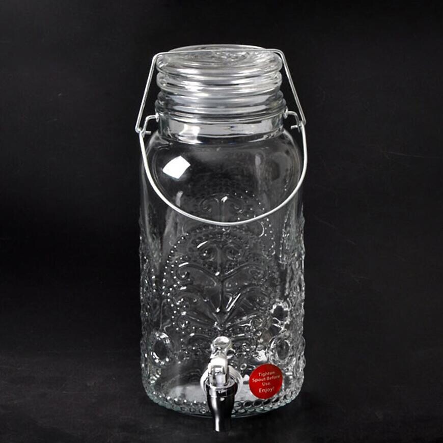 Sklenená nádoba s kohútikom 4000ML 10-0104E-AH