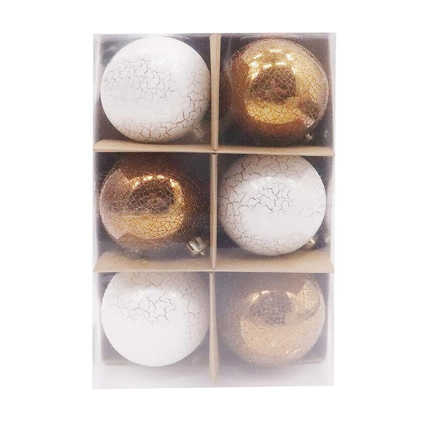 Súprava 6 vianočných gúľ 8 cm mix b06brzl