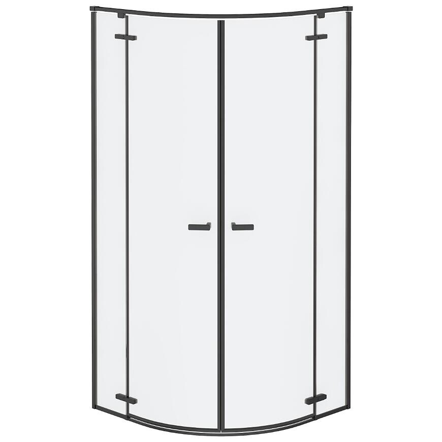 Sprchový kút polkruhový Delta2 90x90195 black