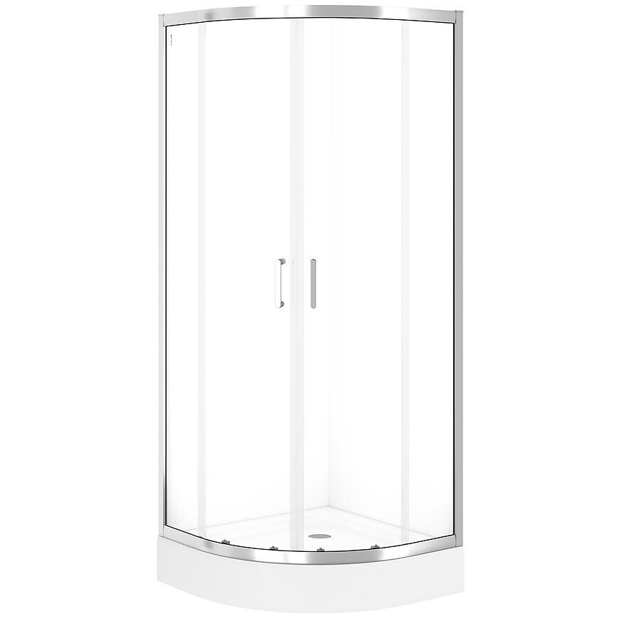 Sprchový kút polkruhový Brasco 80x80x190 chróm S168-001