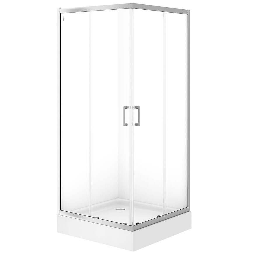 Sprchový kút štvorcový Brasco 90x90x190 chróm S168-006