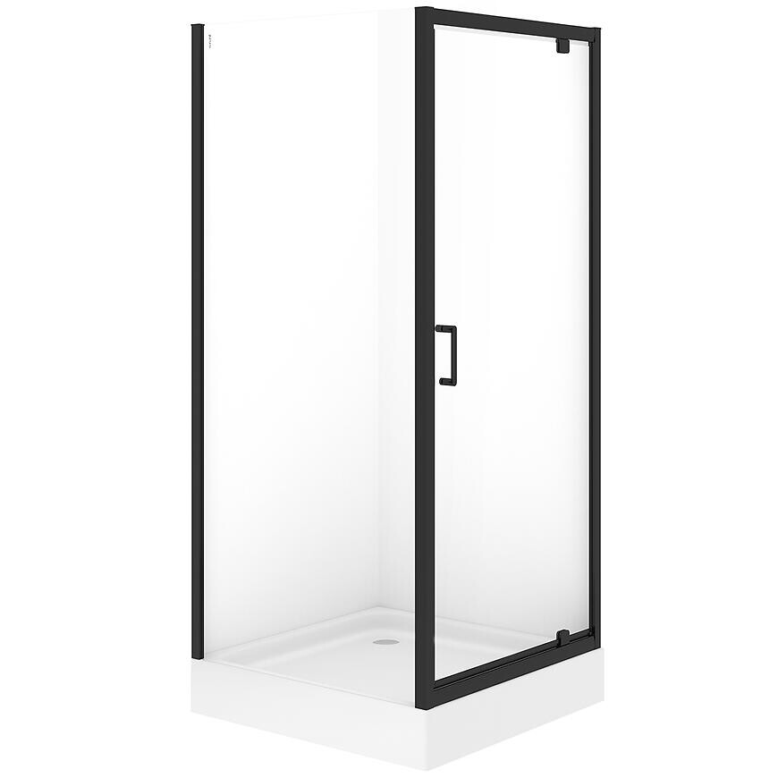 Sprchový kút štvorcový Brasco Pivot 90x90x190 black S168-012