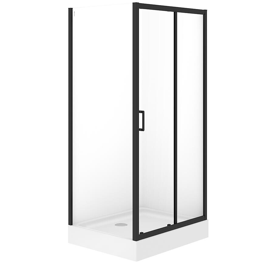 Sprchový kút obdĺžnikový Brasco Slide 100x80x190 black S168-015