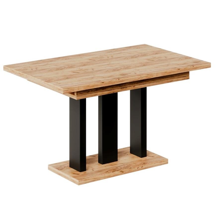 Rozkladací stôl Appia 130/210x80cm Mat čierne nohy/Dub Craft Zlatý