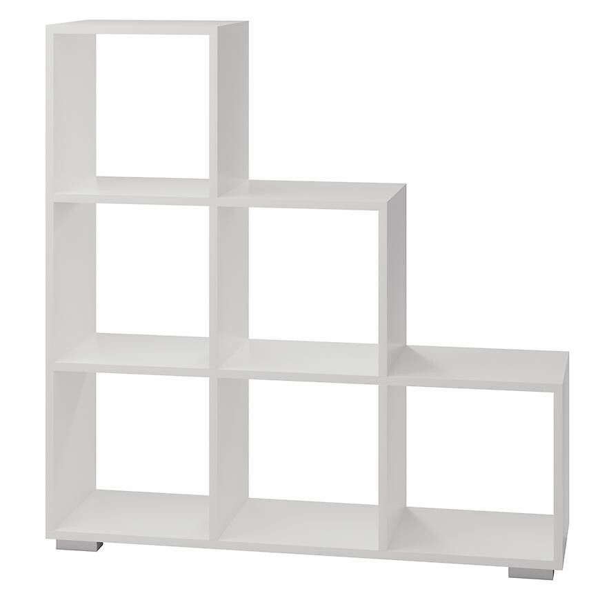 Regál schody 3x3 biely