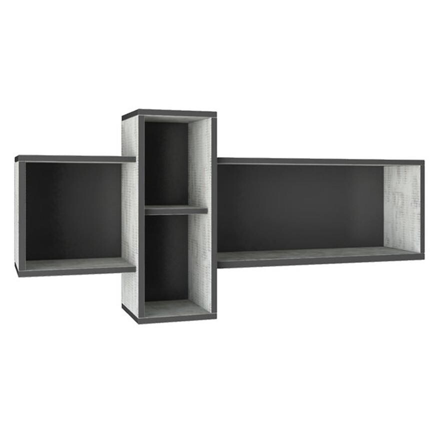 NANO Polica na stenu NA11 dub enigma/grafit