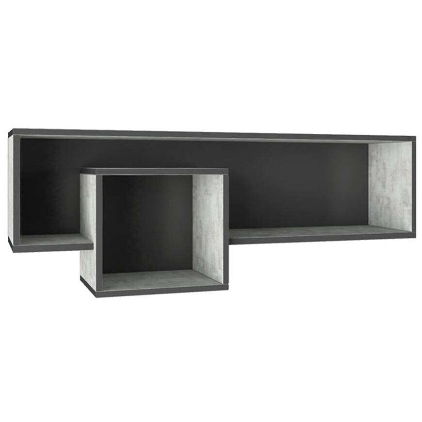 NANO Polica na stenu NA12 dub enigma/grafit