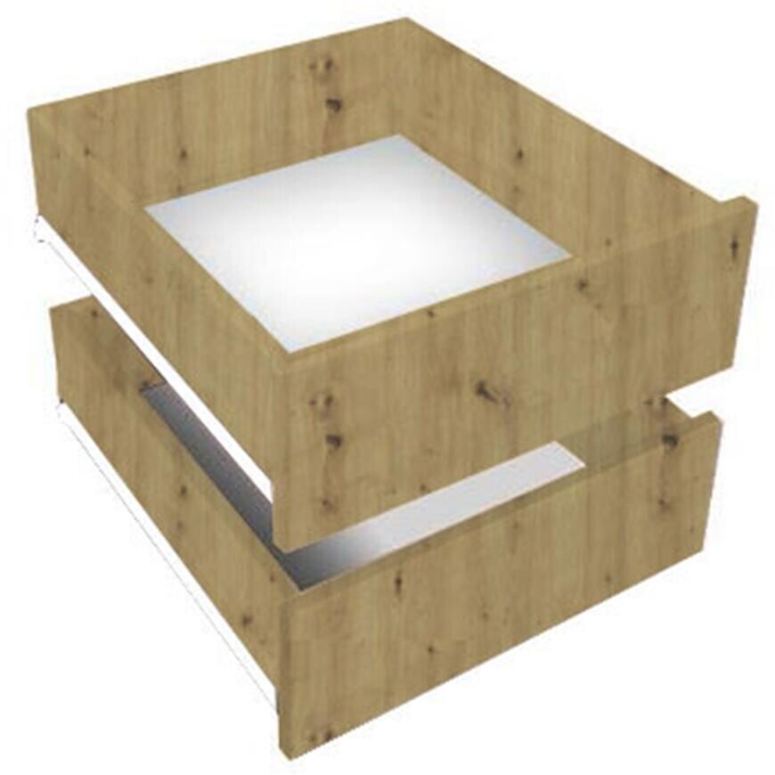 Súprava zásuviek (2 ks) 120 150 180 200 Dub Artisan/čierna