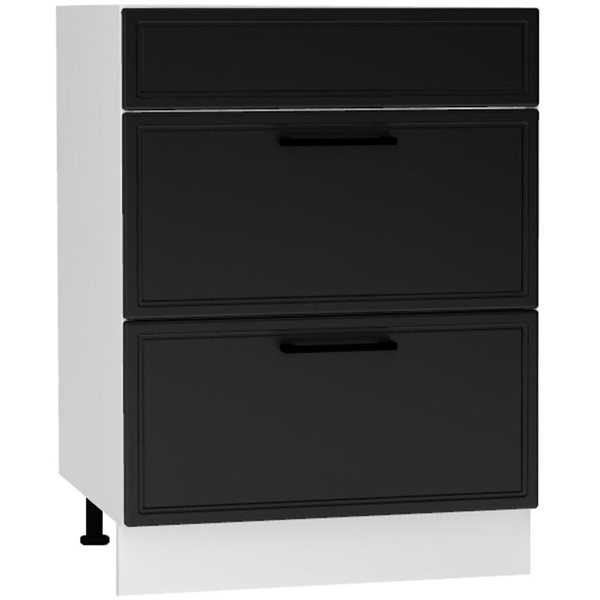 Kuchynská skrinka Emily D60PC S/2 ZASL čierny hrášok