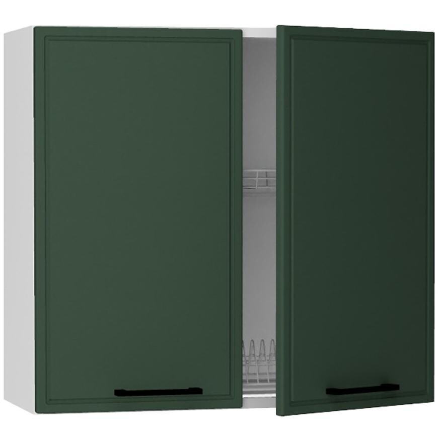 Kuchynská skrinka Emily W80su Alu zelená mat