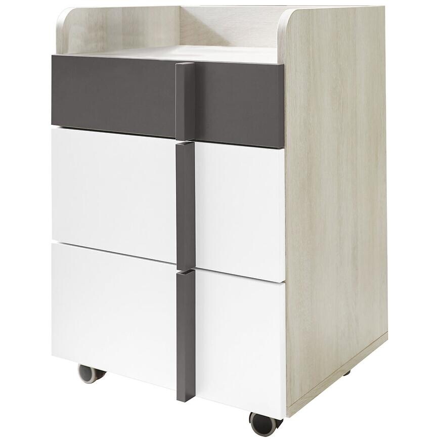 Zásuvkový diel pod stôl Remo RM11 dub wilton/biela/antracit