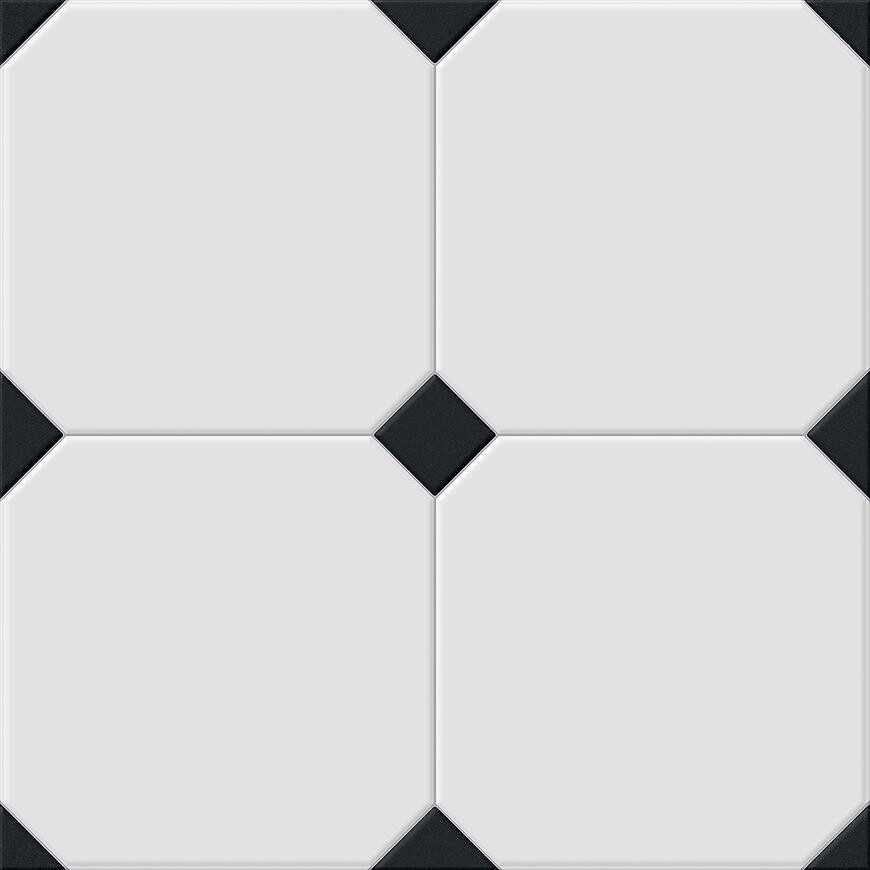 Gresová dlažba Avigion Black-white 58/58